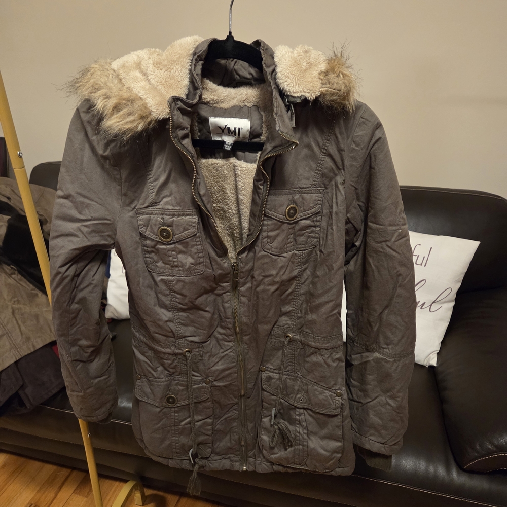 YMI Brown Jacket with Cream Lining - Picture 4 of 4